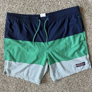 Vineyard Vines Shorts Mens Small Swimming Shorts Lined Color Block